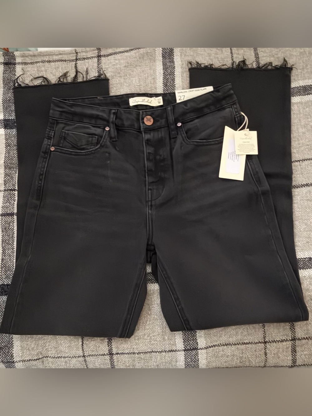 Women’s Unpublished Marlow Demi Flare Jeans in Black Sz 27